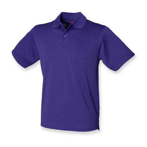 Henbury Pánské funkční polo triko H475 Bright Purple