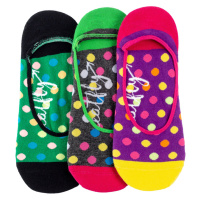 Meatfly ponožky Low socks - Triple pack B/ Big Dots 1 | Mnohobarevná