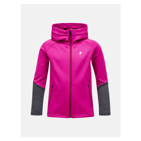 Mikina peak performance jr rider zip hood růžová