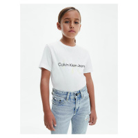 Bílé holčičí tričko Calvin Klein Jeans - Holky