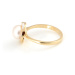 Dámský prsten ze žlutého zlata s bílou perlou PR0518F + DÁREK ZDARMA