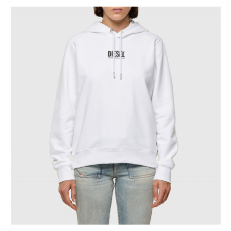 Mikina diesel f-angs-h-ecosmallogo sweat-shi bílá