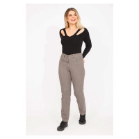 Şans Women's Large Size Mink Back Belt Elastic Detailed 5 Pocket Jeans