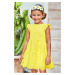 Dívčí šaty Mayoral žlutá barva, mini, áčková
