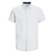 Jack&Jones PLUS Pánská košile JJPLAIN Slim Fit 12254851 White