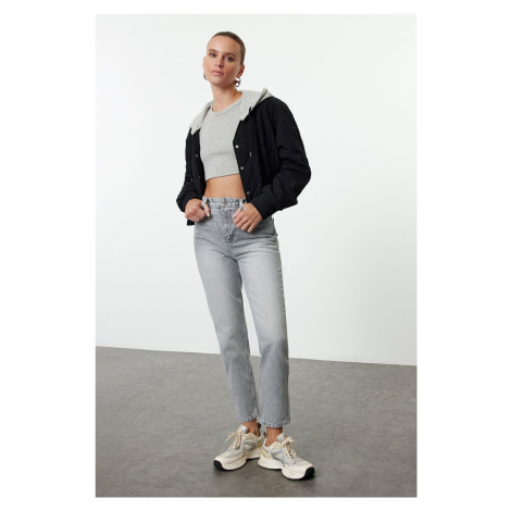 Trendyol Gray High Waist Mom Jeans
