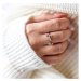 OLIVIE Stříbrný prsten VĚTVIČKA se zirkony 4887