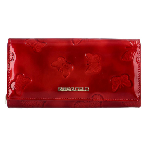 Luxusní dámská kožená peněženka Sandro, červená GREGORIO