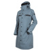 Kabát nepromokavý Mid Trench UHIP, dámský, stormy weather blue