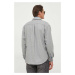 Vlněná košile Calvin Klein šedá barva, relaxed, s klasickým límcem