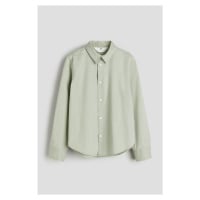 H & M - Bavlněná košile - zelená