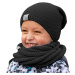 Chlapecká čepice pletená - Unuo, černá Barva: Černá