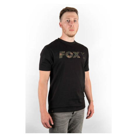 Fox Triko Black/Camo Chest Print T-Shirt