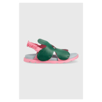 Dětské sandály Camper zelená barva