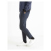 Tmavě modré pánské kostkované kalhoty Celio Bosmart