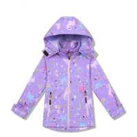 Dívčí softshellová bunda, zateplená KUGO HB8630, fialková Barva: Fialková