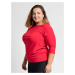 Dámské bavlněné triko Plus Size CityZen s elastanem červená
