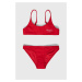Dvoudílné dětské plavky Pepe Jeans Mauricia červená barva