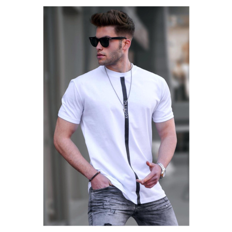 Madmext Printed White T-shirt 5378