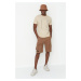 Trendyol Shorts - Brown - Normal Waist