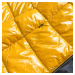 Žlutá lakovaná prošívaná dámská bunda (7695)