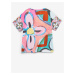 Růžové holčičí vzorované tričko Desigual Cloe