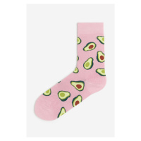H & M - Vzorované ponožky - růžová