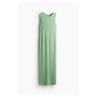 H & M - MAMA Žebrované šaty - zelená