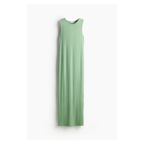 H & M - MAMA Žebrované šaty - zelená H&M