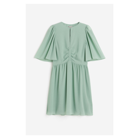 H & M - Šaty's motýlkovým rukávem - zelená H&M
