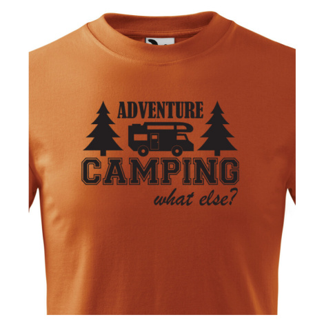 Dětské tričko s karavanem - Adventure Camping what else? BezvaTriko