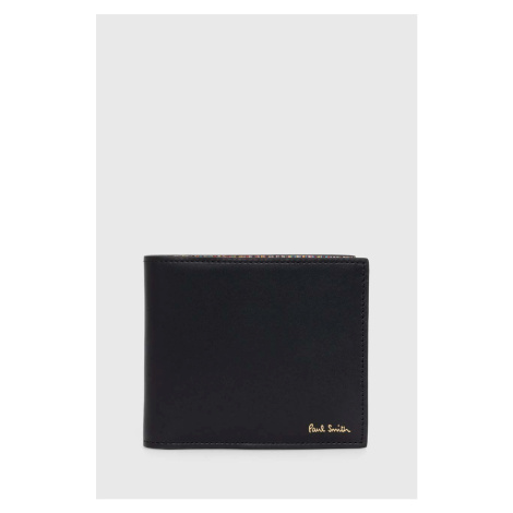 Kožená peněženka Paul Smith černá barva, M1A-4832-BMULTI