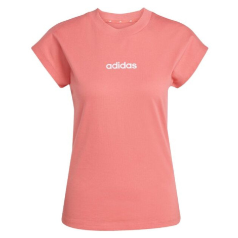 adidas ESSENTIALS LINEAR Dámské triko, lososová, velikost