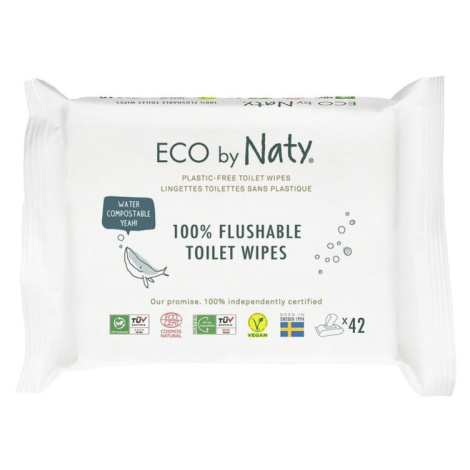 ECO BY NATY Ubrousky vlhčené toaletní Eco 42 ks