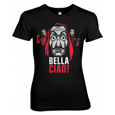 La Casa De Papel tričko, Bella Ciao! Girly Black, dámské HYBRIS