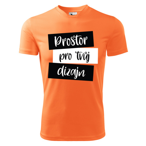 MMO Pánské sportovní tričko s vlastním potiskem Barva: Neonově mandarinková