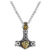 Daniel Dawson Pánský náhrdelník Thórovo kladivo - MJOLNIR a symbol Valknut NH1173-WJ-53 60 cm Vi