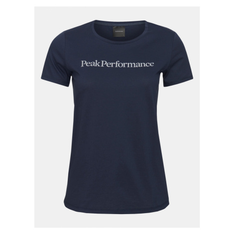 Tričko Peak Performance W Track Te - Modrá