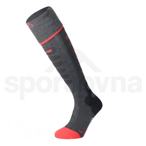 Ponožky vyhřívané Lenz Heat Sock 5.1 Toe Cap U - šedá/červená (bez baterie) -41