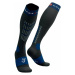 Compressport Alpine Ski Full Socks Black/Estate Blue T1 Běžecké ponožky