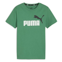 Puma ESSENTIALS+2 COL LOGO TEE Dětské triko, zelená, velikost