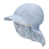Sterntaler KĹˇiltovka Peaked Cap s ochranou krku Striped Light Blue