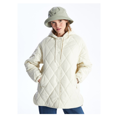 LC Waikiki Women's Quilted Down Jacket with a Hood