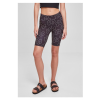 Dámské legíny // Urban Classics / Ladies High Waist AOP Tech Cycle Shorts blackf