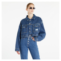 Calvin Klein Jeans Boxy Cropped Denim Jacket Blue
