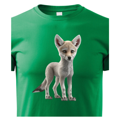 Dětské tričko s šedým vlkem - krásný barevný motiv s plnými barvami BezvaTriko