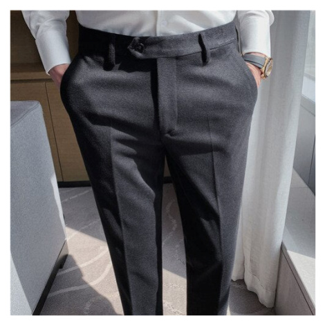 Vlněné pánské kalhoty slim fit JFC FASHION