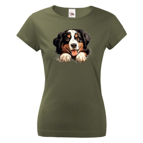 Dámské tričko Bernský salašnický pes - tričko pro milovníky psů BezvaTriko