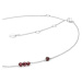Gaura Pearls Stříbrný náhrdelník s granáty Dalia - granát, stříbro 925/1000 SK22115N Červená
