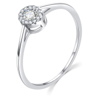 MOISS Luxusní stříbrný prsten s čirými zirkony R00020 59 mm